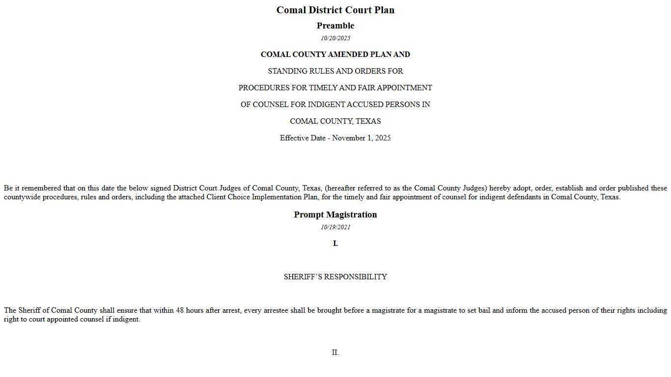 View Indigent Defense Plan